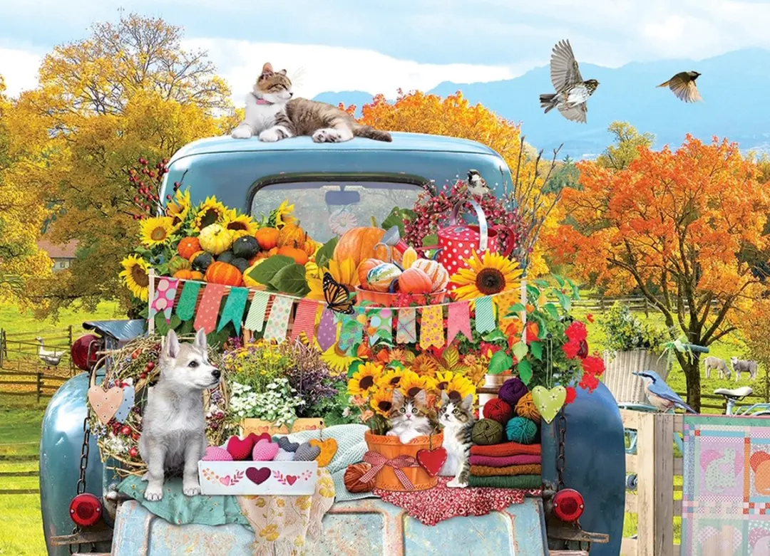 Cobble Hill Country Truck in Herfst Puzzle 500 Stuk
