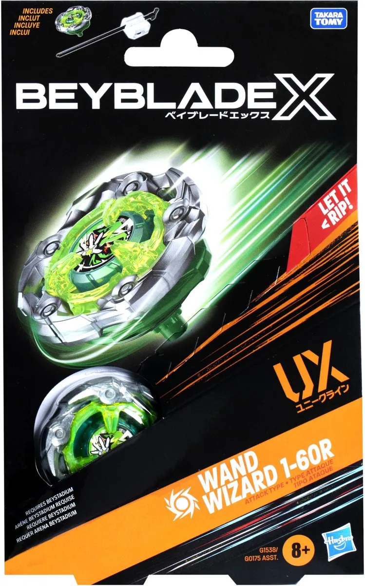 Hasbro Beyblade X Wizard Wand Starter Pack - Rechtsdraaiend - Multi