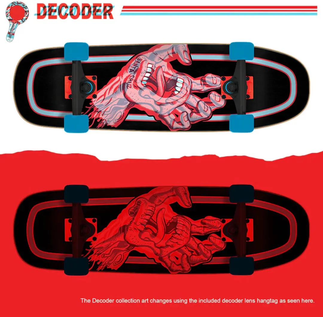 Santa Cruz Decoder Roskopp Longboard - 66 Inch - Black/Red - afbeelding 3 van 3