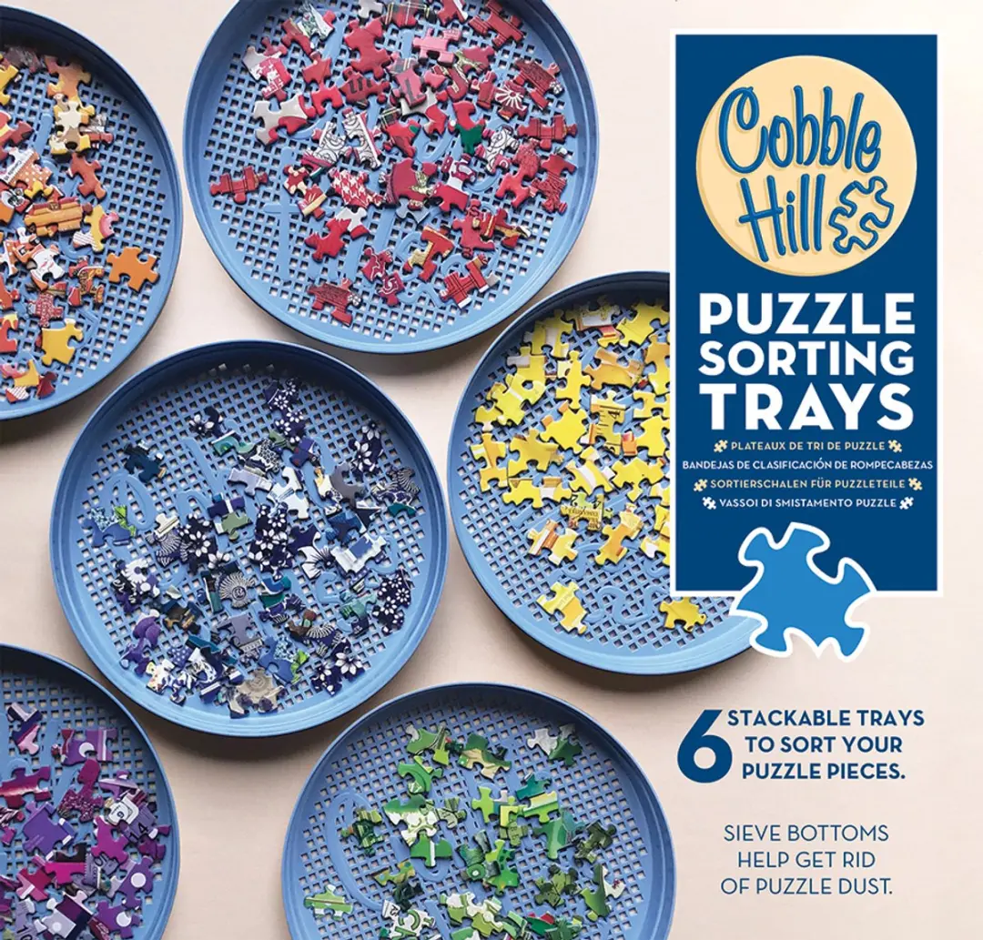 Cobble Hill Puzzelsorteerbakken 20cm - Blauw - 6 Stuks - afbeelding 5 van 6