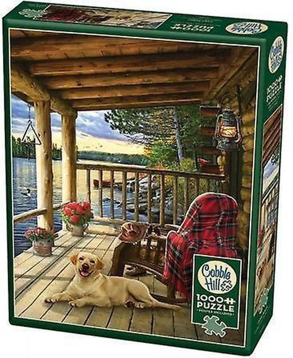 Cobble Hill Cabin Porch Puzzel - 1000 Stukken - Kleurrijk