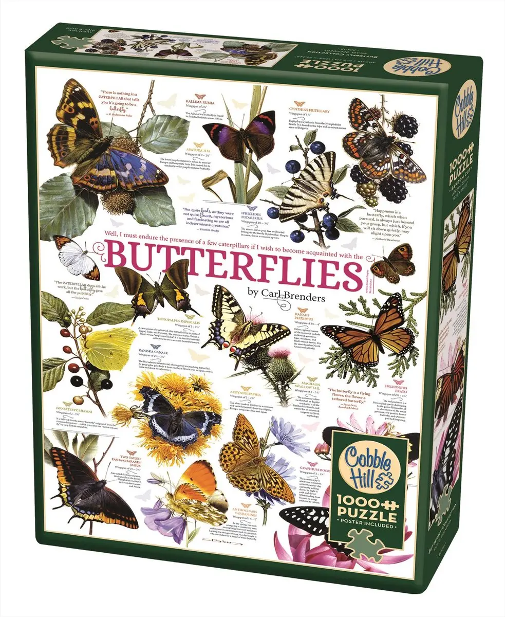 Cobble Hill Butterfly Collection Puzzel 1000 Stuks - Meerkleurig