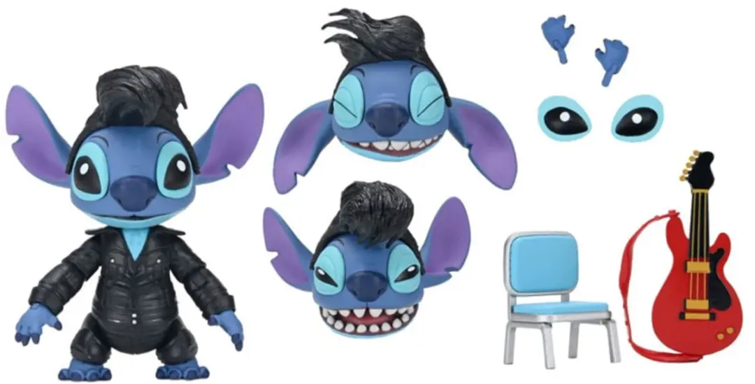 Neca Lilo & Stitch Ultimate Singer Elvis Stitch Action Figuur 7cm - Multi
