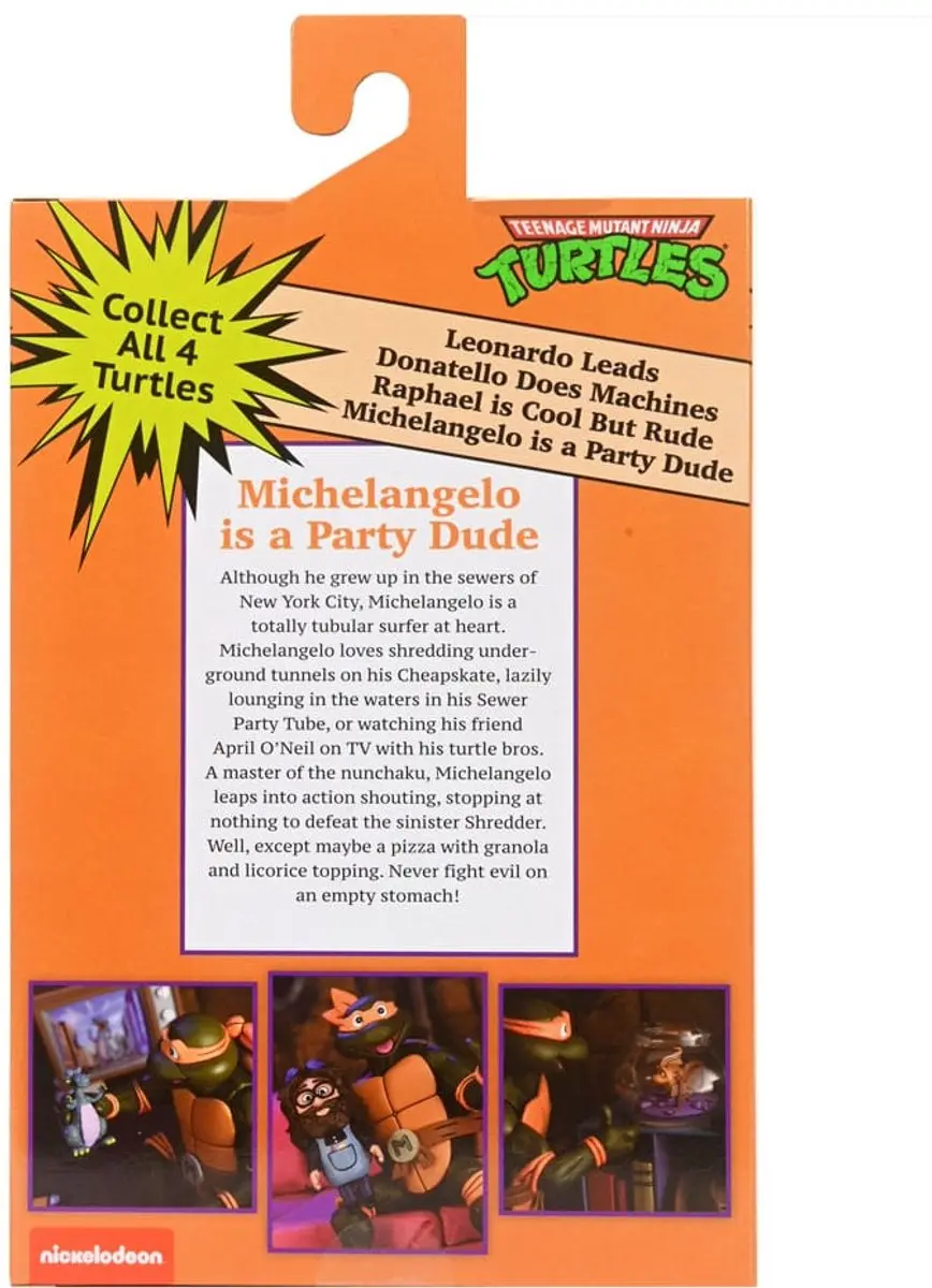 Neca Teenage Mutant Ninja Turtles Ultimate Michelangelo - 18cm - Multicolor - afbeelding 6 van 6