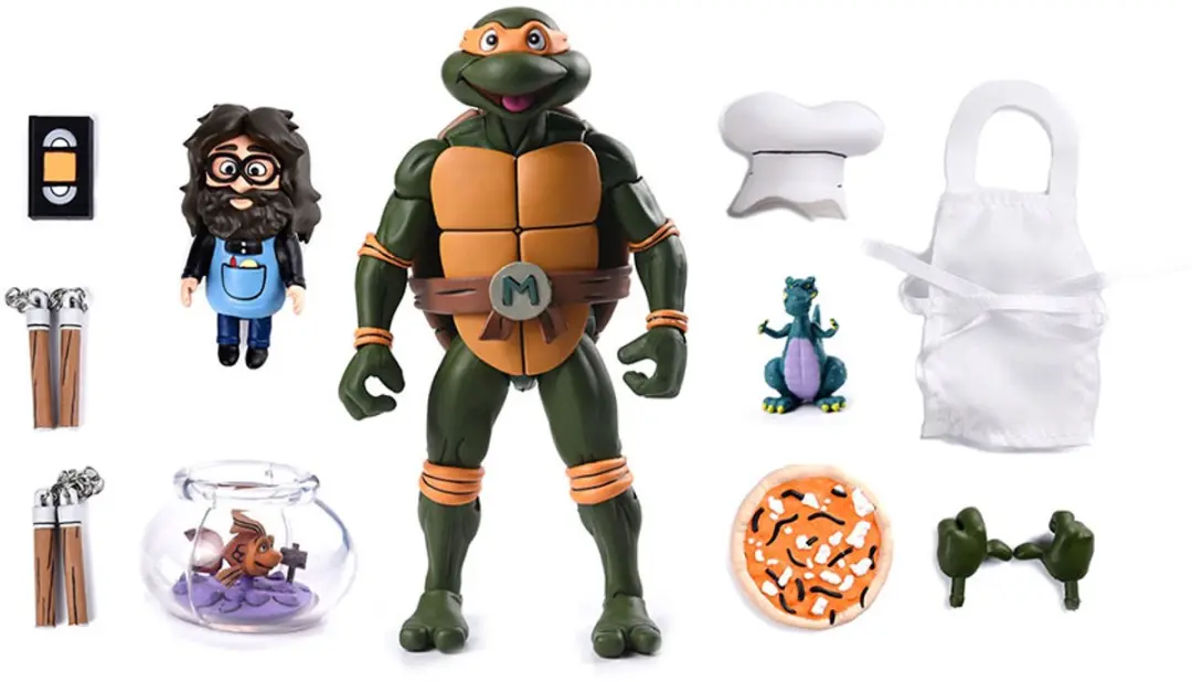 Teenage Mutant Ninja Turtles (Cartoon) Action Figure Ultimate Michelangelo VHS 1