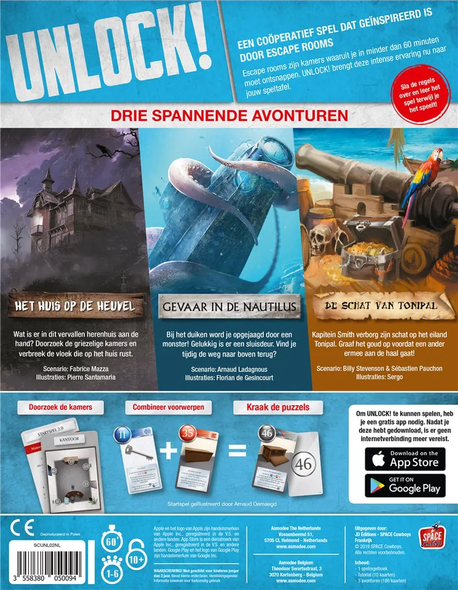 Space Cowboys Unlock! 2 Mysterieuze Avonturen Escape Room Spel SPC13-002 - afbeelding 6 van 6