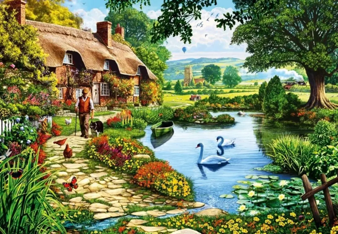 Bluebird Puzzle legpuzzel Cottage by the Lake