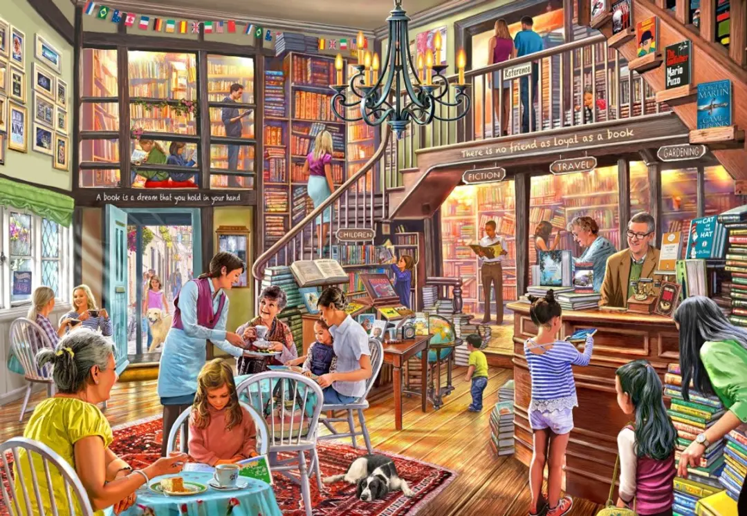 Bluebird Puzzle legpuzzel Bookshop Tearoom
