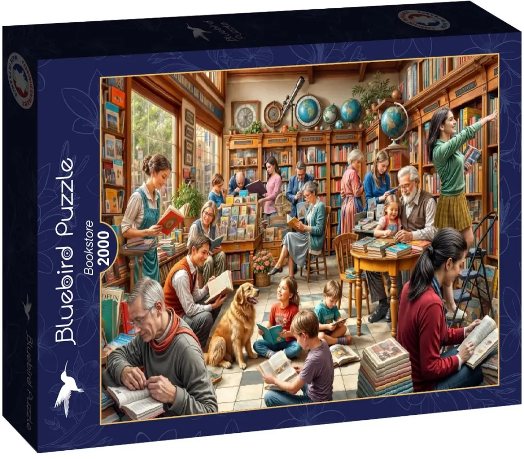 Bluebird Puzzle Boekwinkel 2000 Stuks - Multicolor