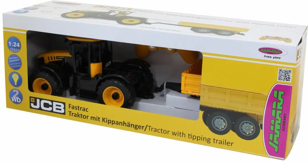Jamara RC Tractor JCB Fastrac 1:24 - Geel - afbeelding 6 van 6