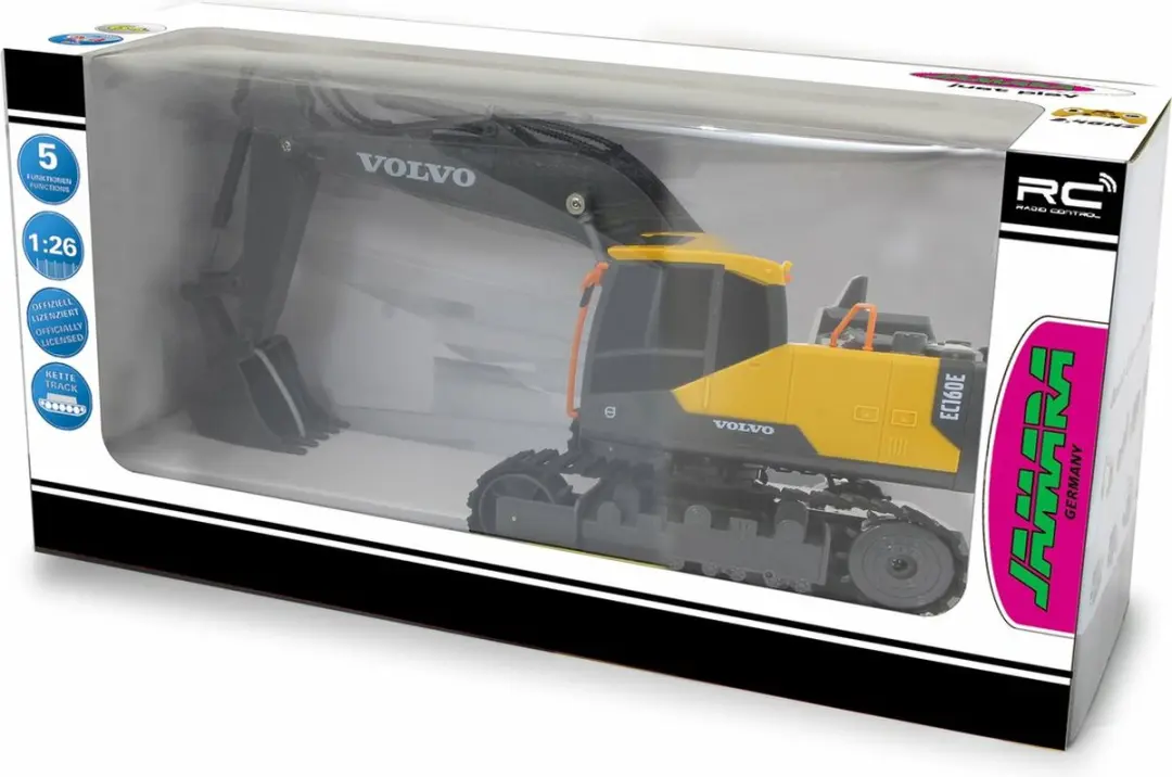 Jamara RC Graafmachine Volvo EC160E 1:26 - Zwart/Geel - afbeelding 6 van 6