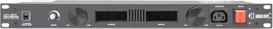 Adam Hall PCL 10 PRO Power Conditioner 19" - Volt-/Ampèremeter