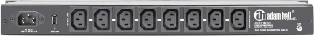 Adam Hall PCL 10 PRO Power Conditioner 19" - Volt-/Ampèremeter