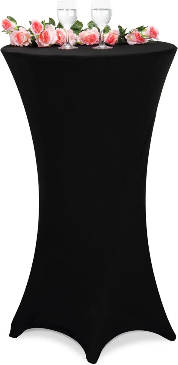 Deuba Stretch Tafelkleed Ø60cm - Zwart