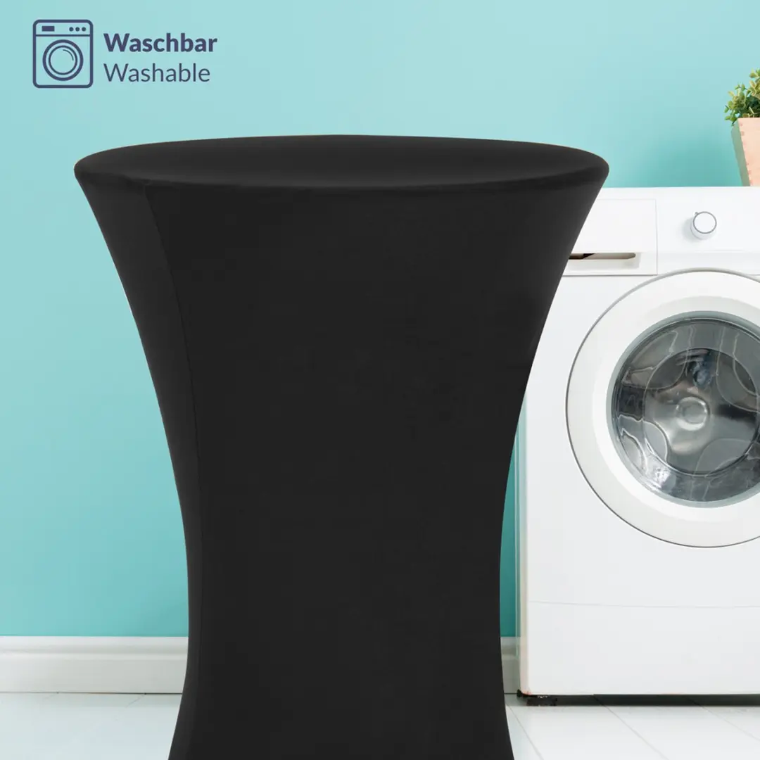 Deuba Stretch Tafelkleed Ø60cm - Zwart