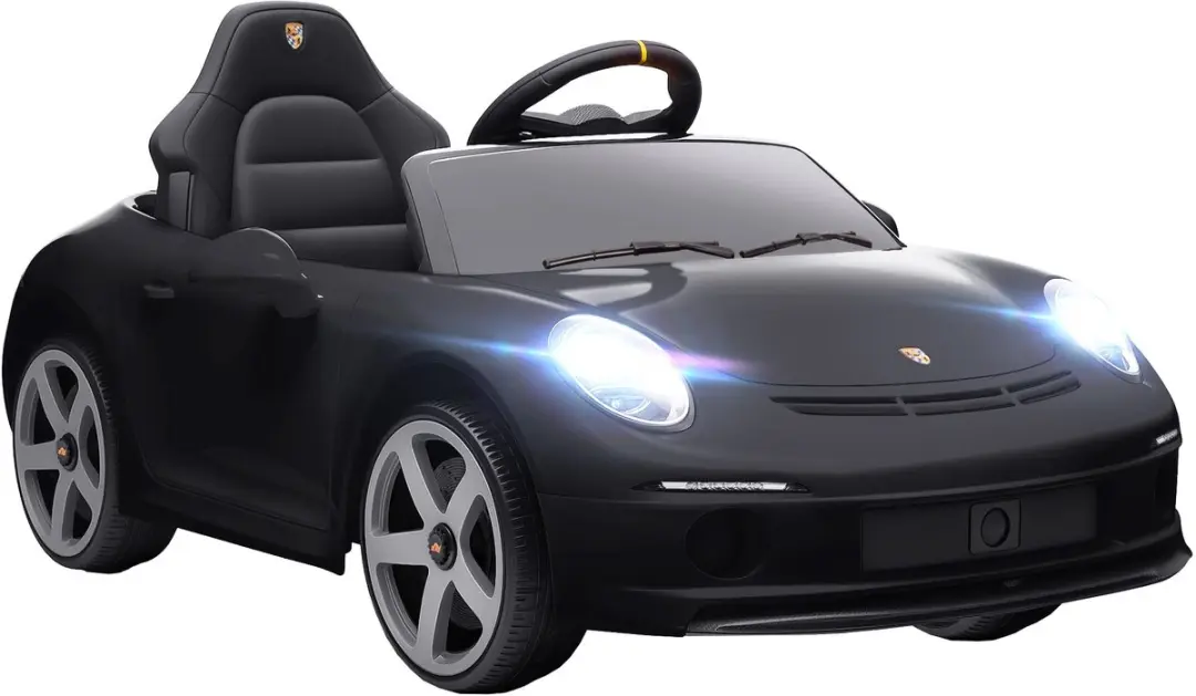 AIYAPLAY Elektrische kinderauto Kunststof, Metaal 108L x 65,5B x 47H cm Zwart
