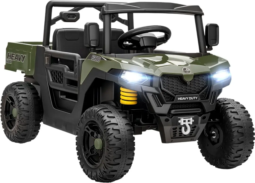 Aiyaplay Kids Electric UTV-Kunststof, Metaal-105L x 60B x 60H cm-Groen