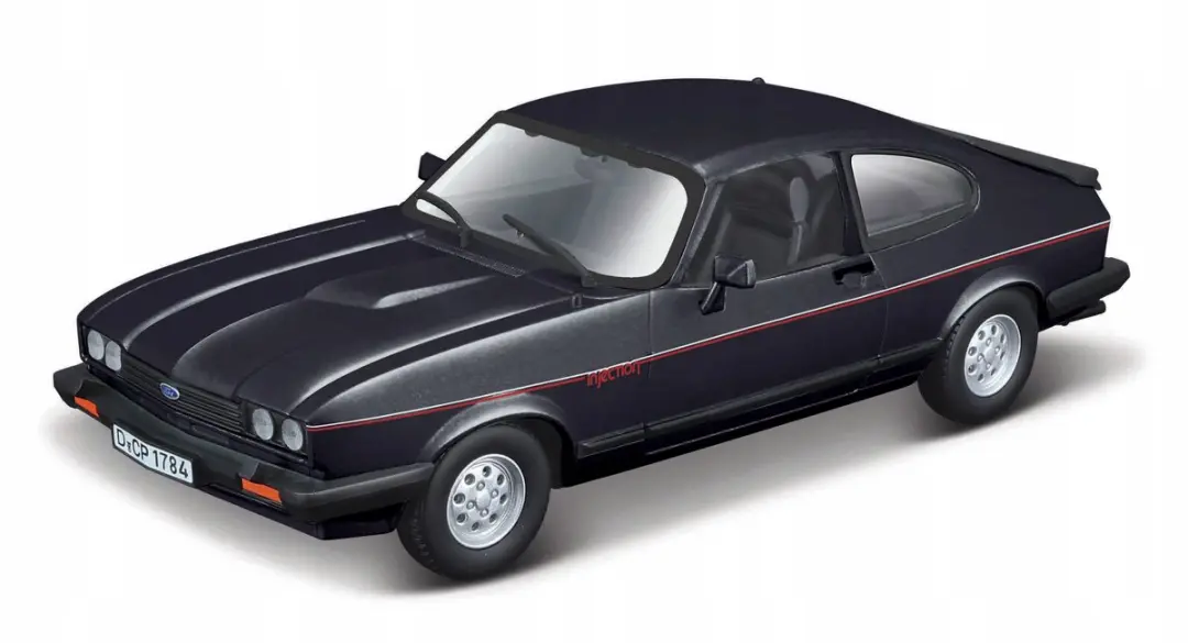 Bburago Ford Capri 1982 Modelauto 1:24 - Metaal Zwart - afbeelding 2 van 3