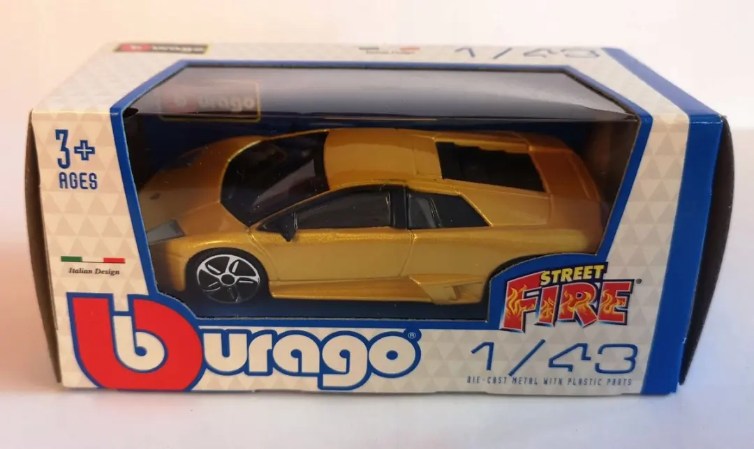 BBURAGO 1:43 lamborghini murcielago lp640 modelauto geel