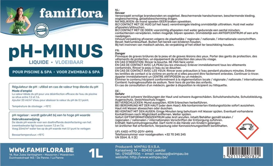 Famiflora pH Down Vloeibaar 1L