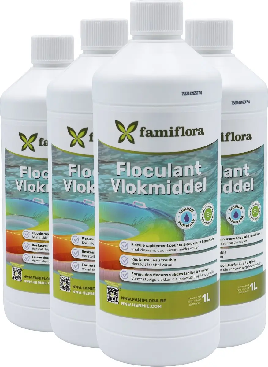 Famiflora Flocculant (vlokmiddel) vloeibaar 4x 1L