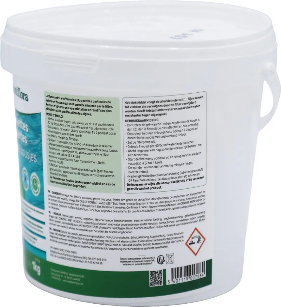 Famiflora Floc-Cart Vlokmiddel Kousjes 1kg - 40 Stuks