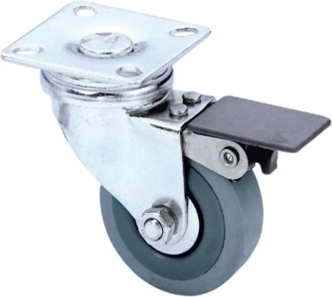 Adam Hall 3703 draaiwiel 50 mm geremd, grijs wiel