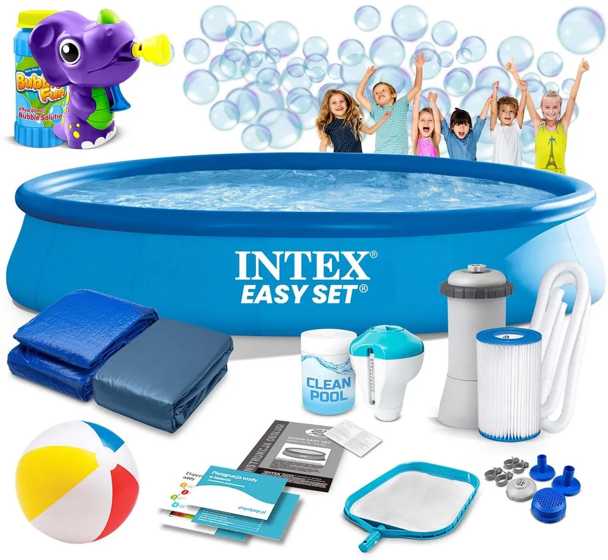 Intex Tuinuitbreidingszwembad 457x84cm 15-in-1 28158