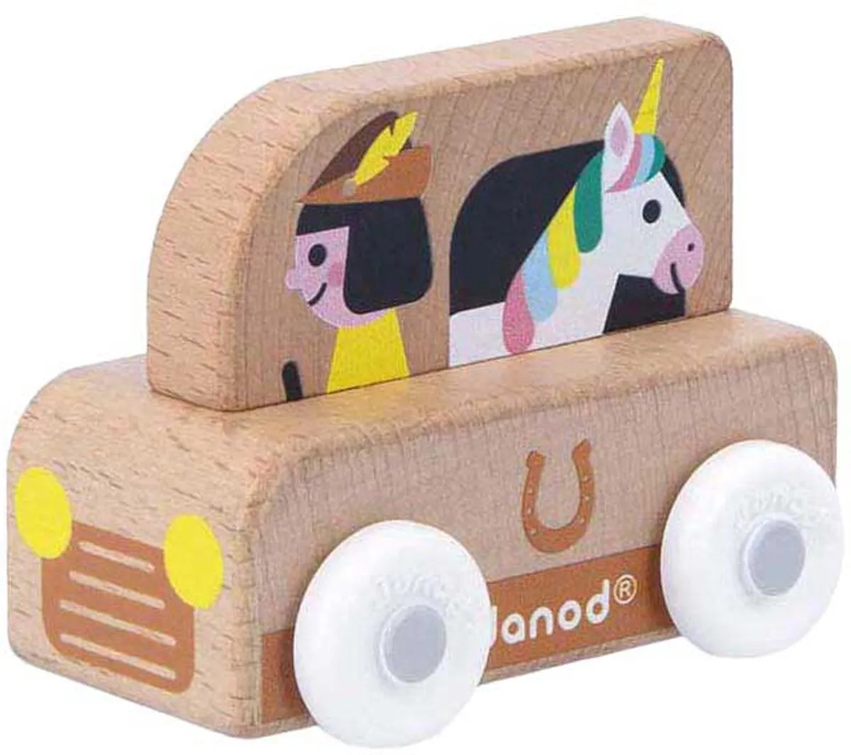 Janod Cross Roads Unicorn Bus 11.5926 - Houten Speelgoed