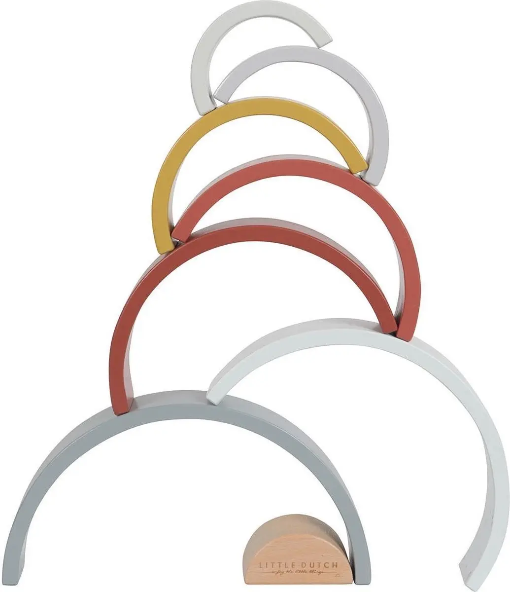 Little Dutch Pure & Nature Houten Stapelaar Regenboog FSC LD4701