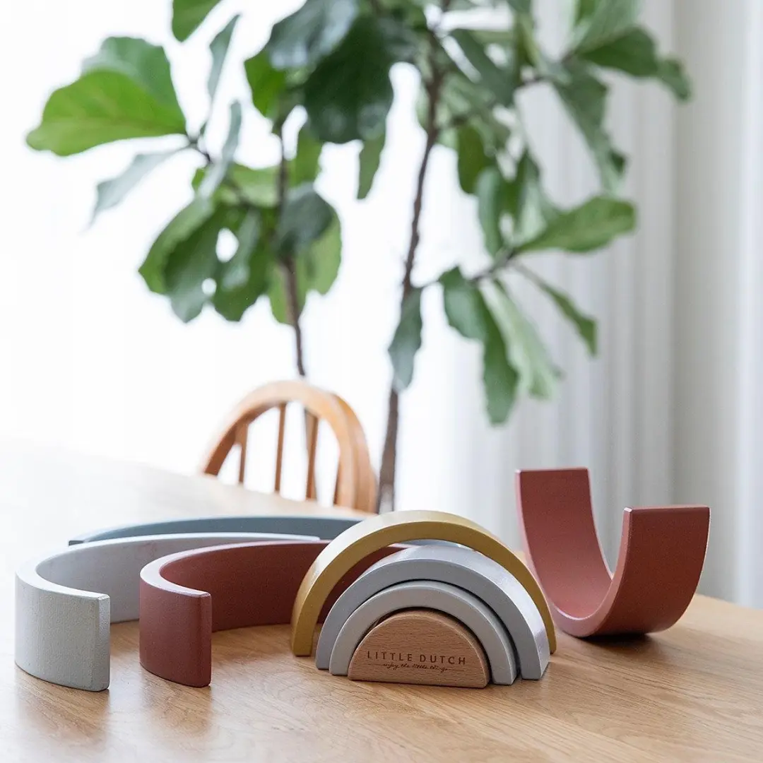 Little Dutch Pure & Nature Houten Stapelaar Regenboog FSC LD4701