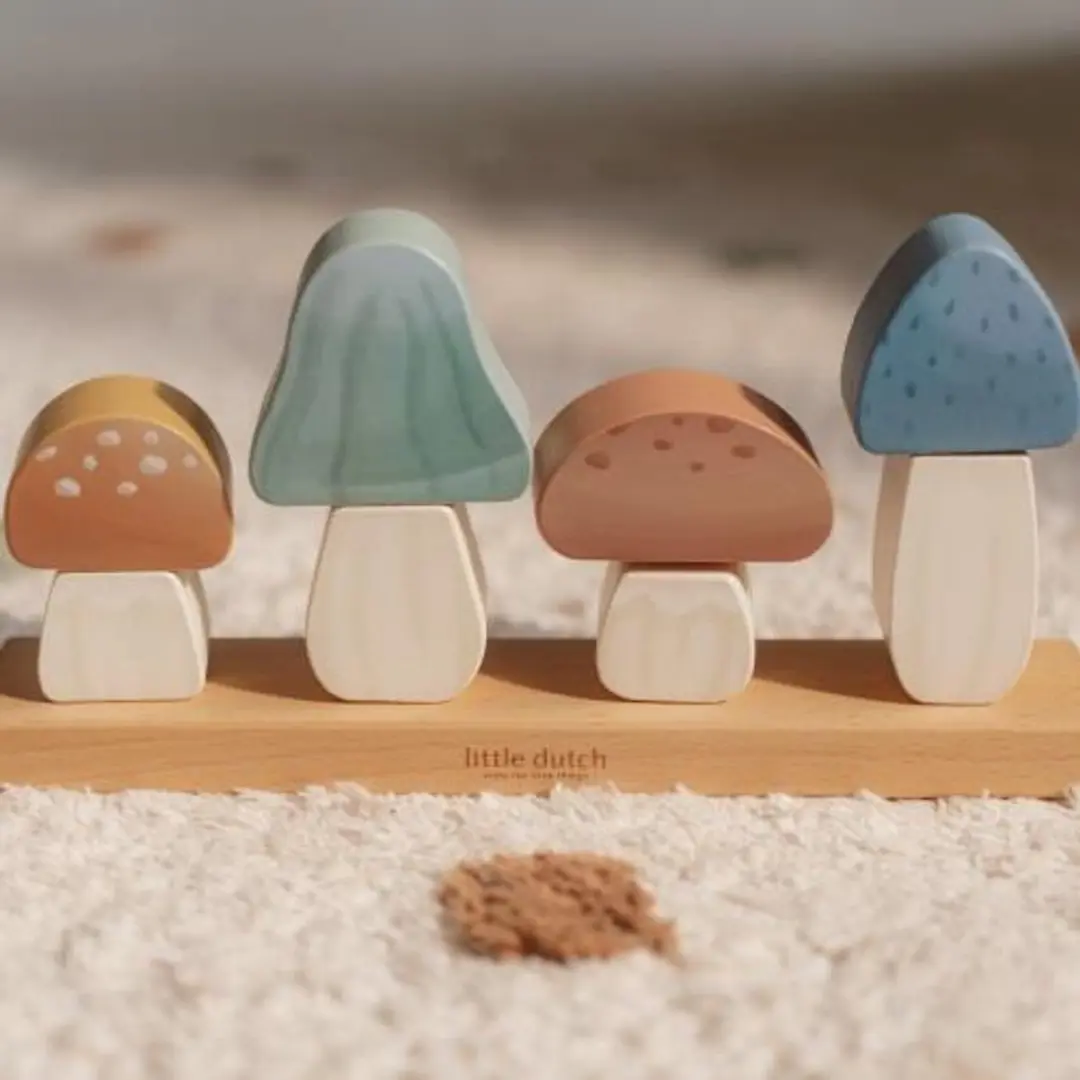 Little Dutch Stapelaar Paddenstoelen Forest Friends - 9 Stuks