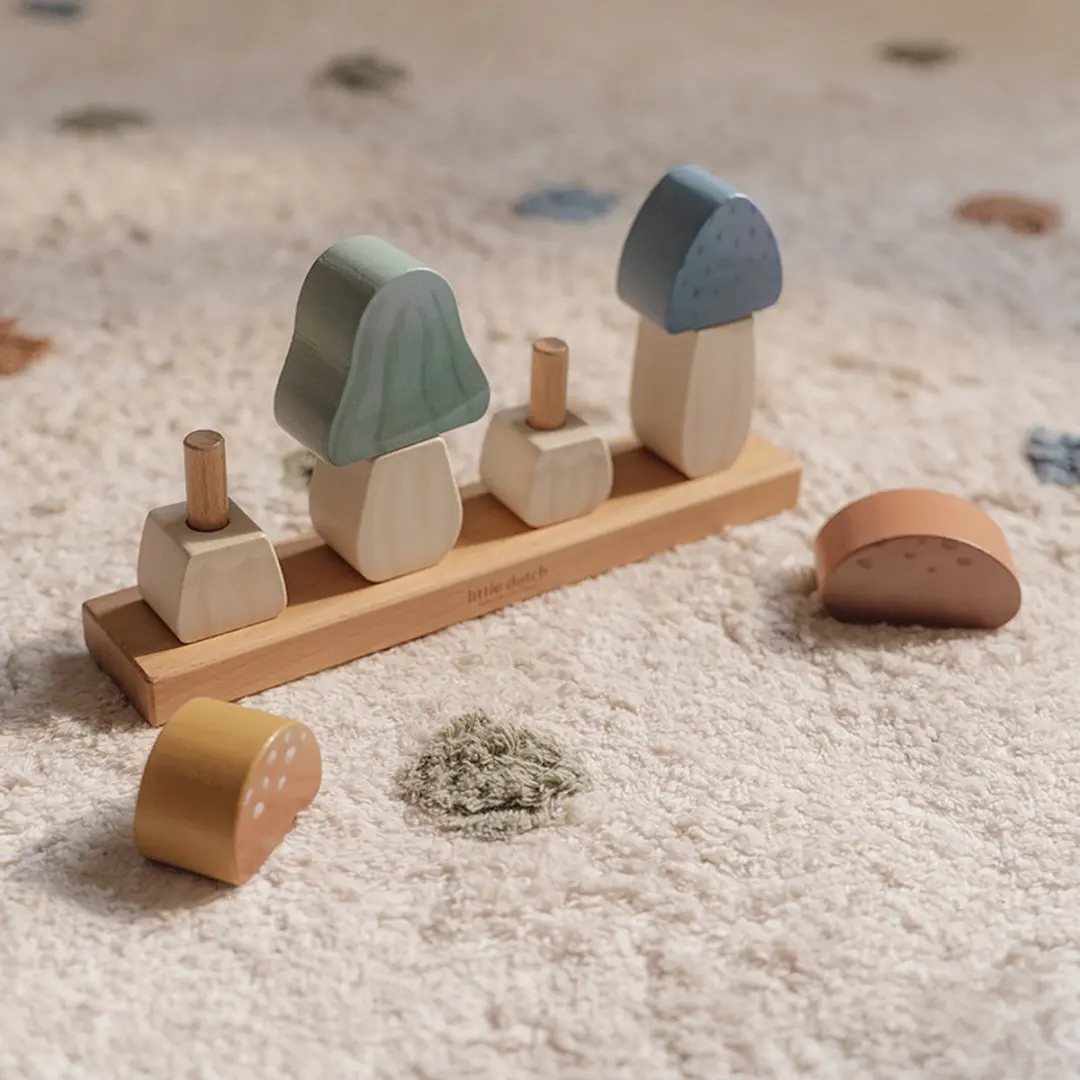 Little Dutch Stapelaar Paddenstoelen Forest Friends - 9 Stuks