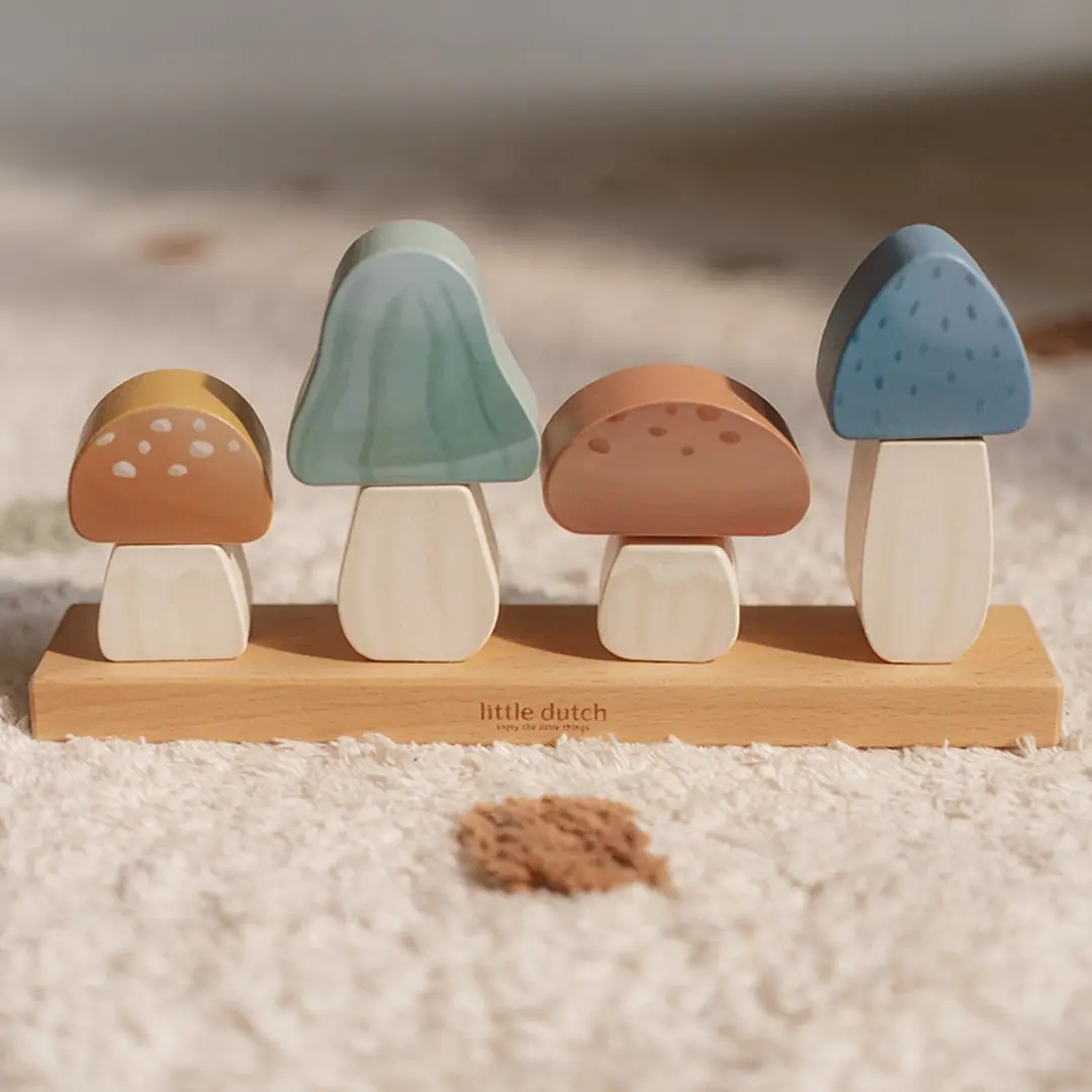 Little Dutch Stapelaar Paddenstoelen Forest Friends - 9 Stuks