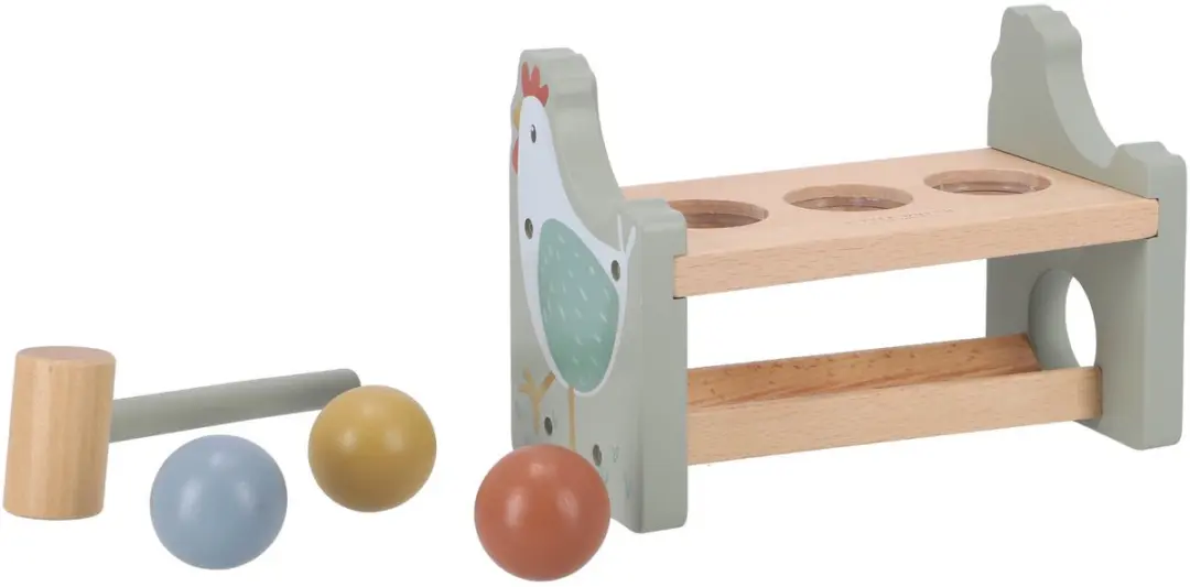 Little Dutch Hamerbank met ballen Little Farm - afbeelding 6 van 6