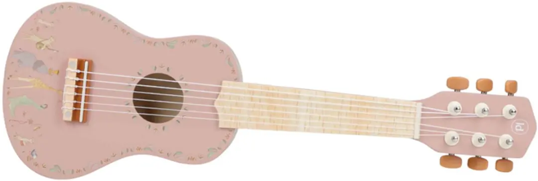 Little Dutch Houten Gitaar Roze - Safari Friends - afbeelding 6 van 6
