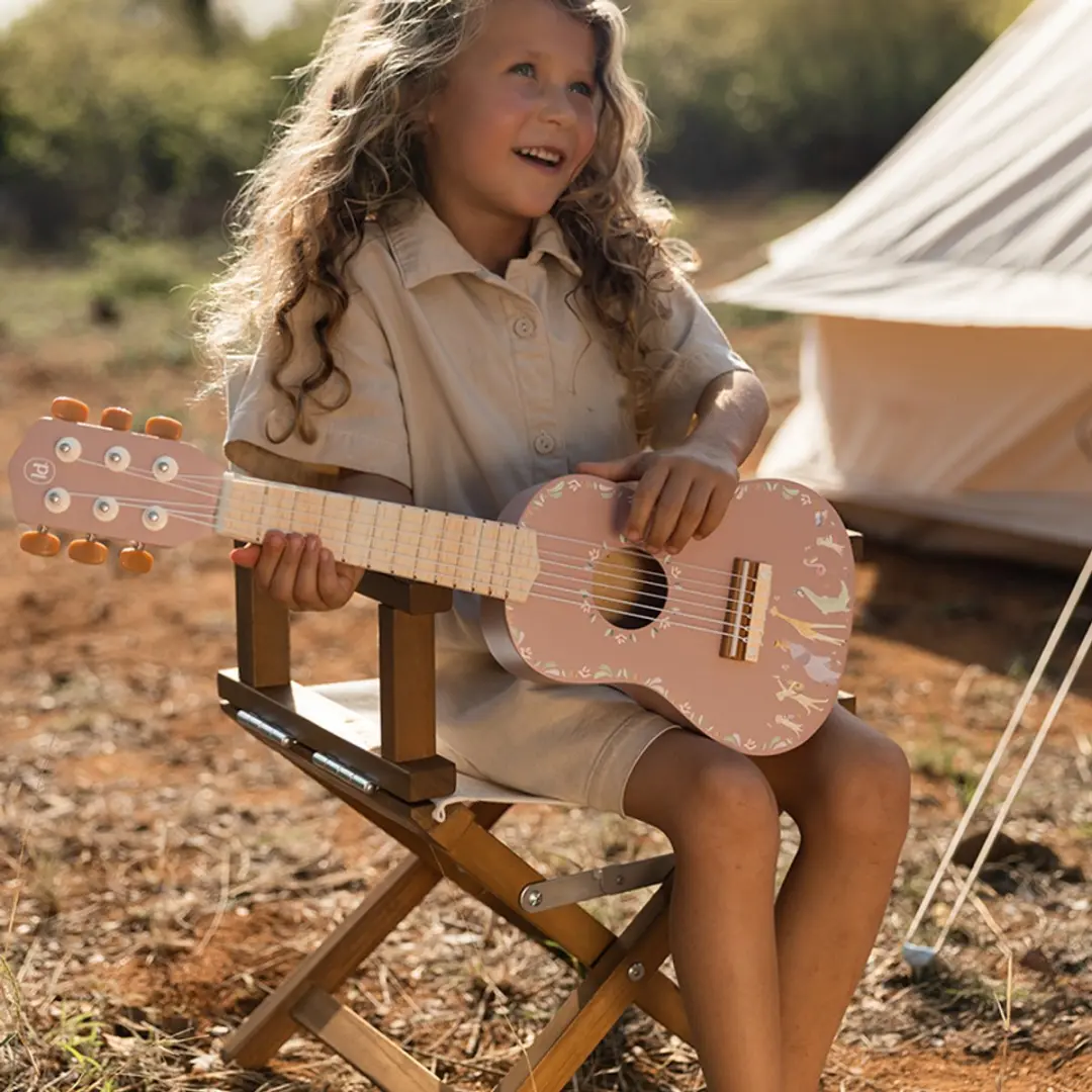 Little Dutch Houten Gitaar Roze - Safari Friends