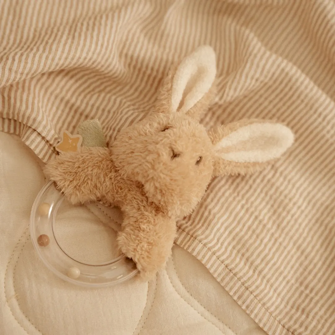 Little Dutch Ringrammelaar Baby Bunny Newborn Naturals - Bruin