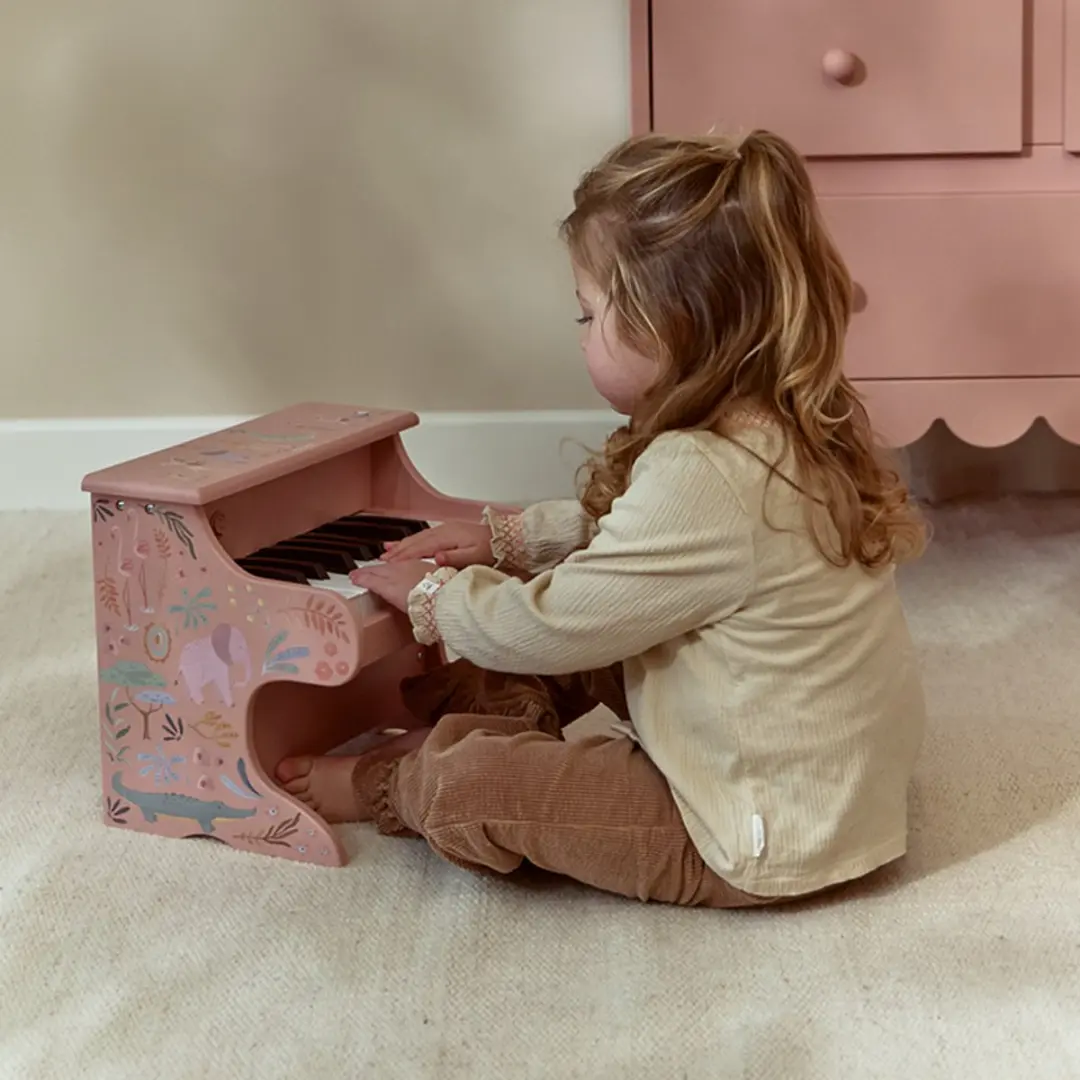 Little Dutch Houten Piano Roze FSC - Safari Friends