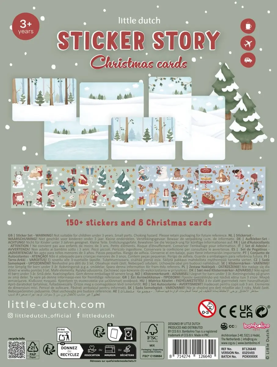 Little Dutch Kerst Stickerboek - Multicolor