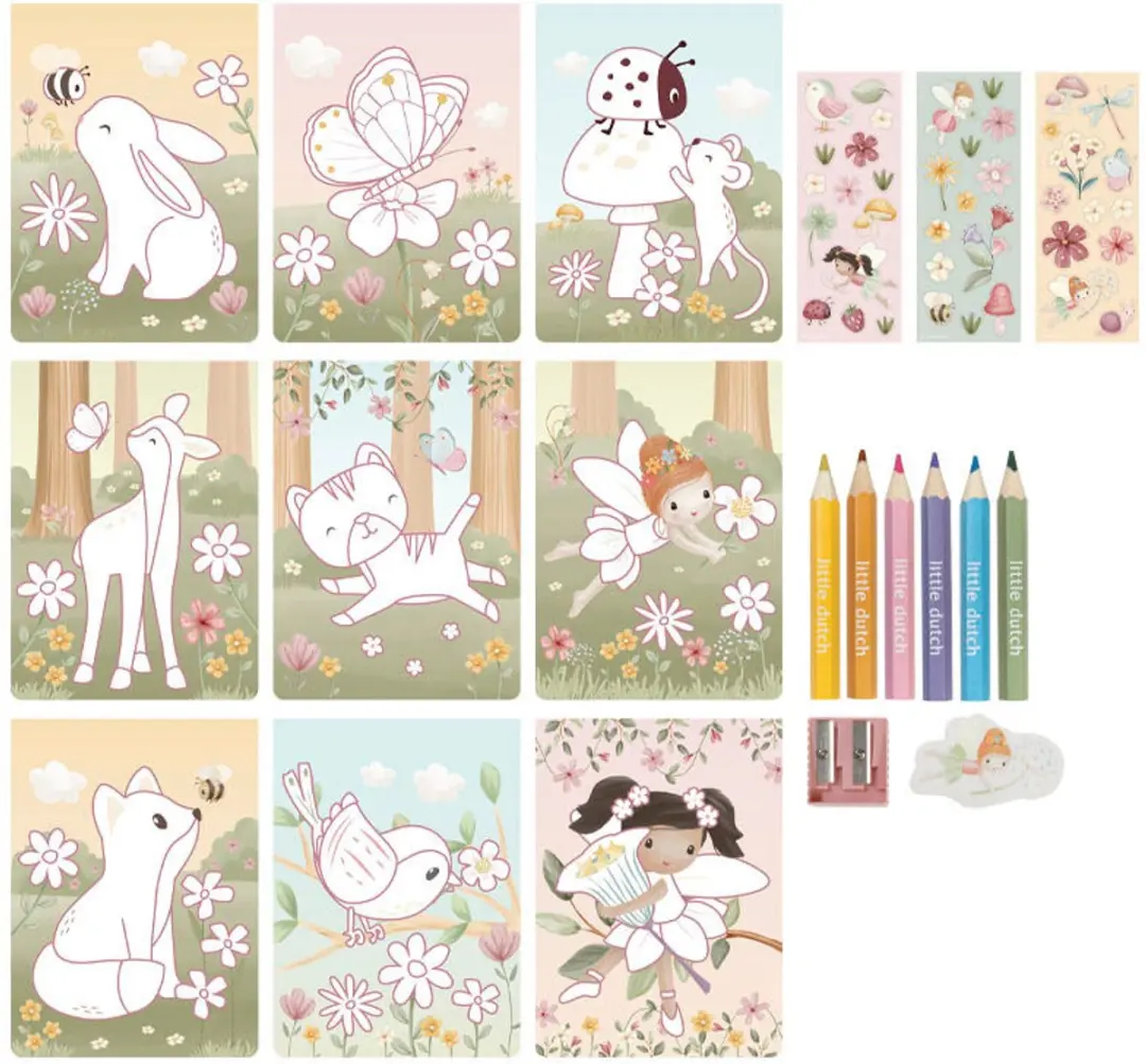 Little Dutch Rosa Fairy Garden Creatief Speelpakket - 39 Stuks - afbeelding 2 van 6