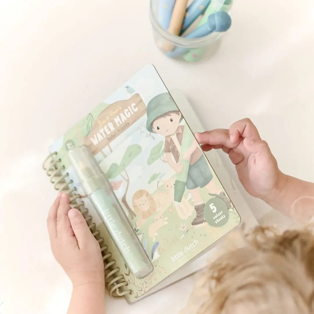 Little Dutch Safari Jim Water Kleurboek - Herbruikbaar - Groen