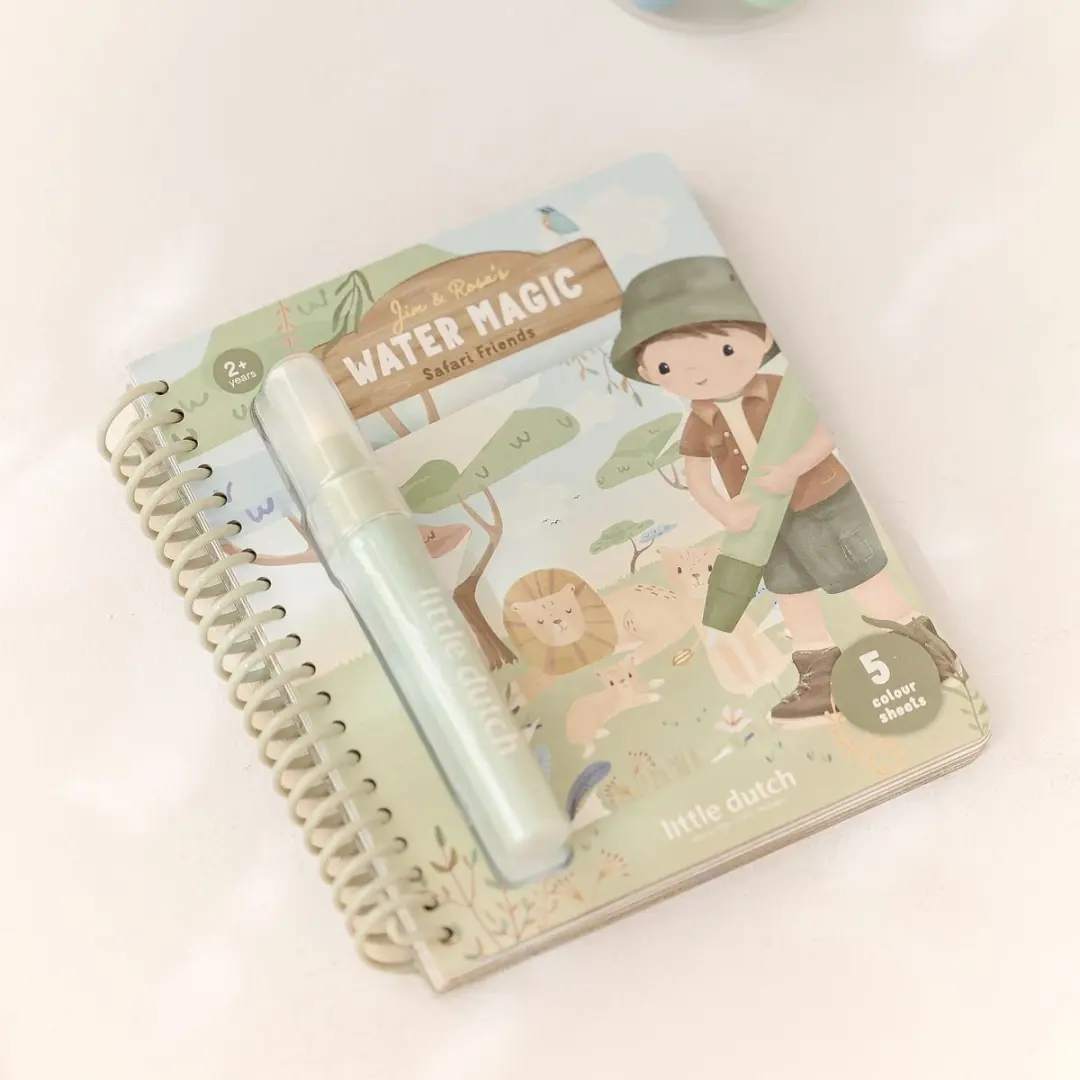 Little Dutch Safari Jim Water Kleurboek - Herbruikbaar - Groen