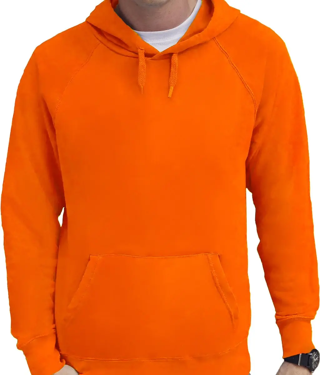 Oranje hoodie / sweater met capuchon