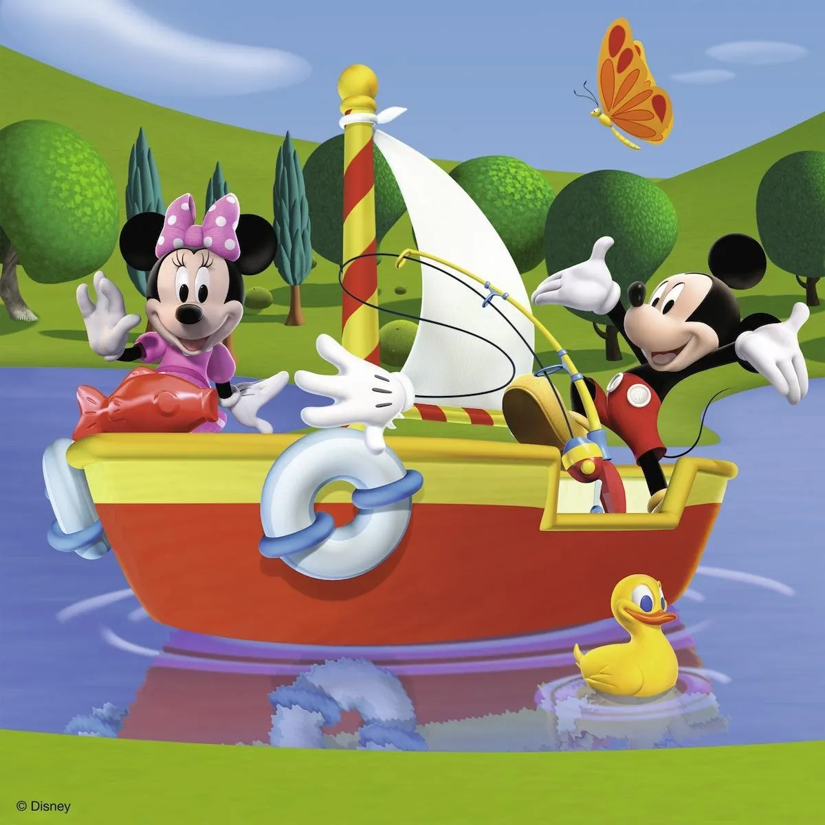 Ravensburger Disney Mickey Mouse Iedereen houdt van Mickey Puzzel - 3x49 Stuks - Multicolor