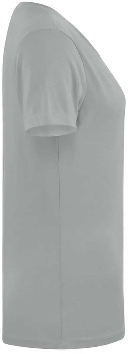 JAKO Organic Stretch-T-Shirt Dames - Lichtgrijs Gemêleerd - Maat 42