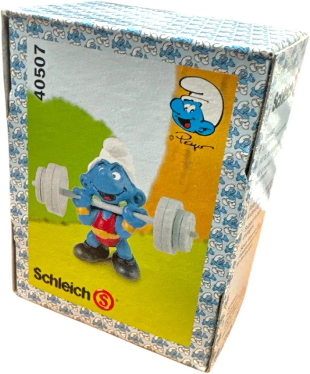 Schleich Smurf Gewichtheffer 40507