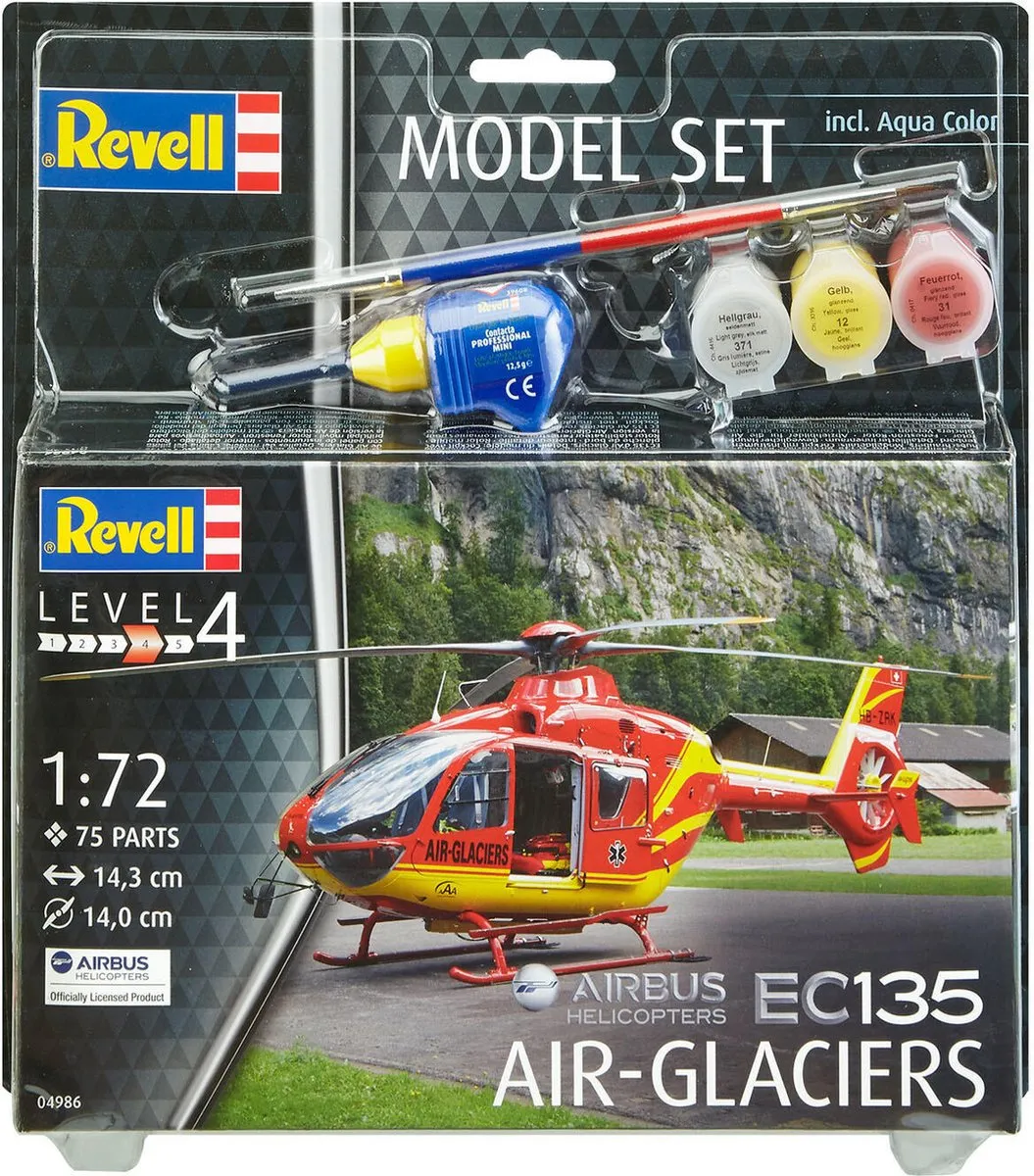Revell EC135 AIR-GLACIERS Modelbouwpakket 1:72