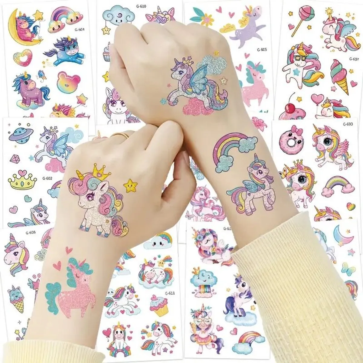 Disney Glitter Tattoo Eenhoorn Set - 120 Stuks
