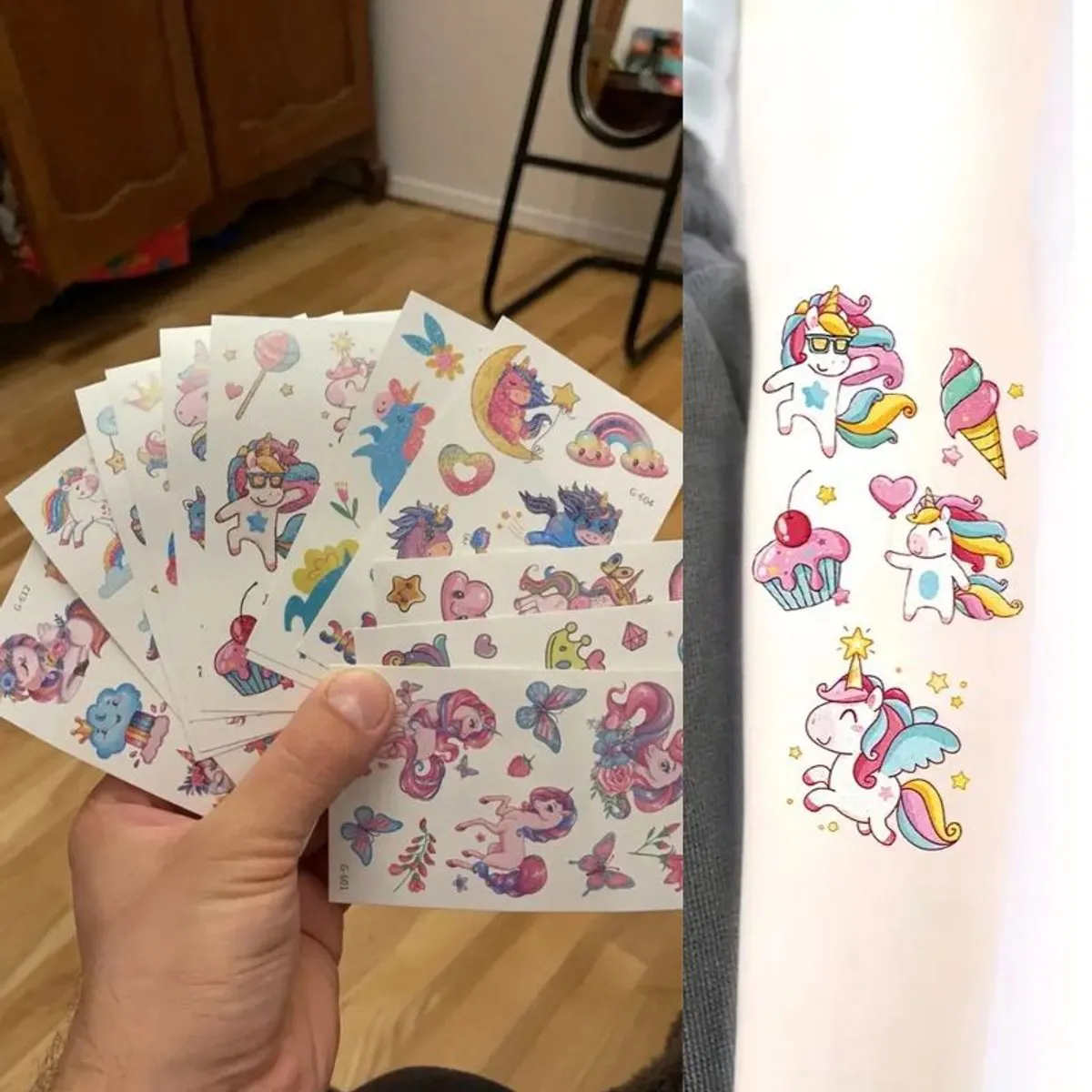 Disney Glitter Tattoo Eenhoorn Set - 120 Stuks